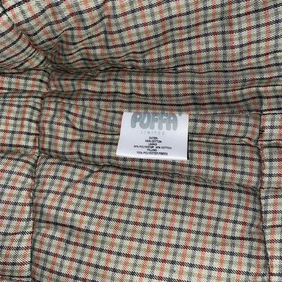 Vintage Puffa Black Quilted Puffer Vest Men's Small Outdoor Wear Plaid Lined‎ - Picture 10 of 16